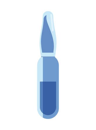 medical ampoule vaccination on white background vector illustrationのイラスト素材