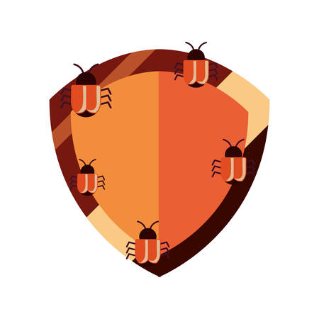 virus shield data protection technology vector illustration designのイラスト素材