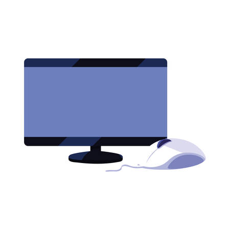 computer monitor mouse gadgets vector illustration designのイラスト素材