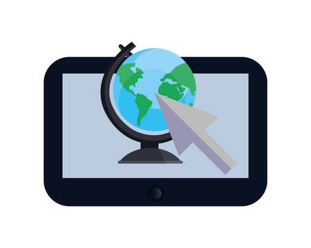 mobile world online education school vector illustrationのイラスト素材