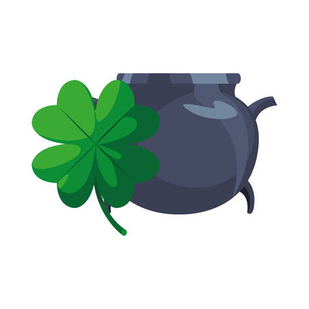 cauldron clover st patricks day vector illustrationのイラスト素材