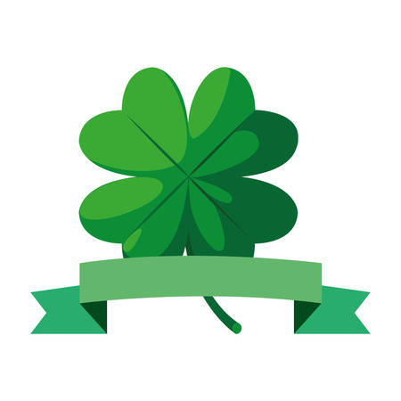 clover nature plant on white background vector illustrationのイラスト素材