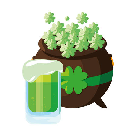 cauldron beer st patricks day vector illustrationのイラスト素材