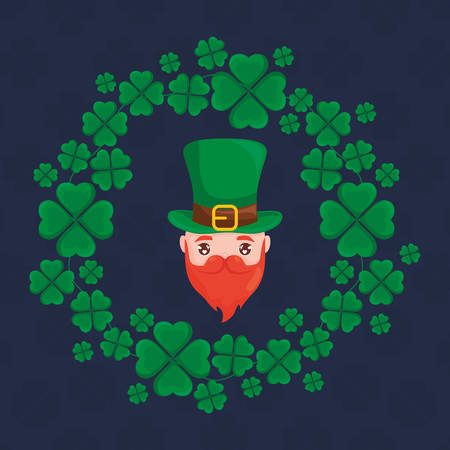 leprechaun saint patrick character vector illustration designのイラスト素材