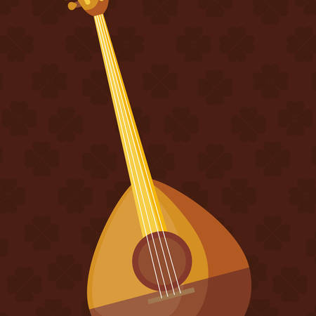 buzuky instrument isolated icon vector illustration designのイラスト素材