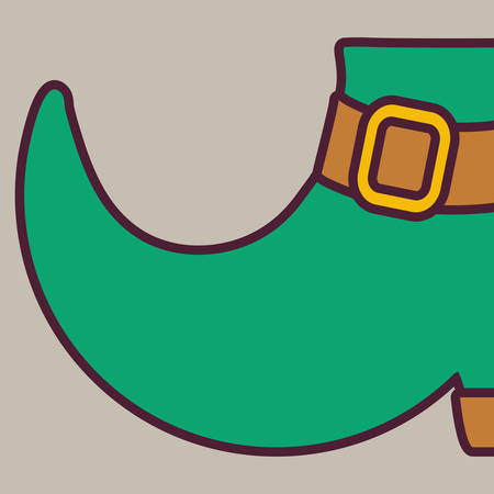 leprechaun boot saint patrick day vector illustration designのイラスト素材