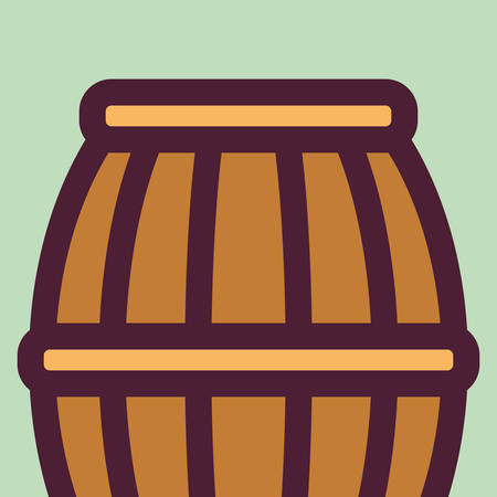 beer wooden barrel icon vector illustration designのイラスト素材