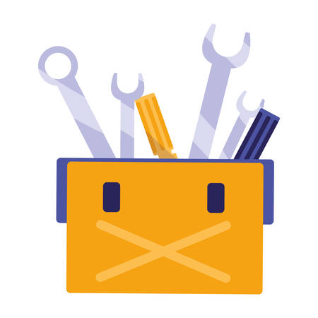 tools box mechanic with wrench keys vector illustration designのイラスト素材