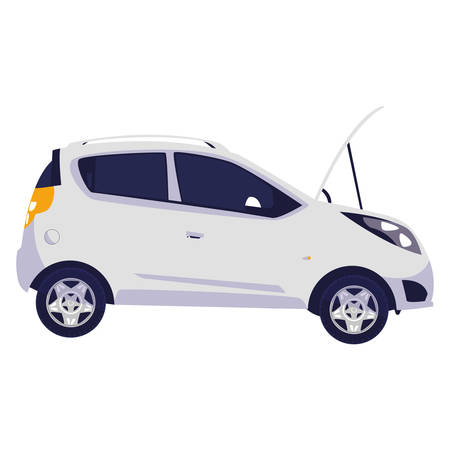 car vehicle sedan open bumper vector illustration designのイラスト素材