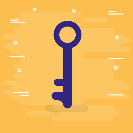 retro key door icon vector illustration designのイラスト素材