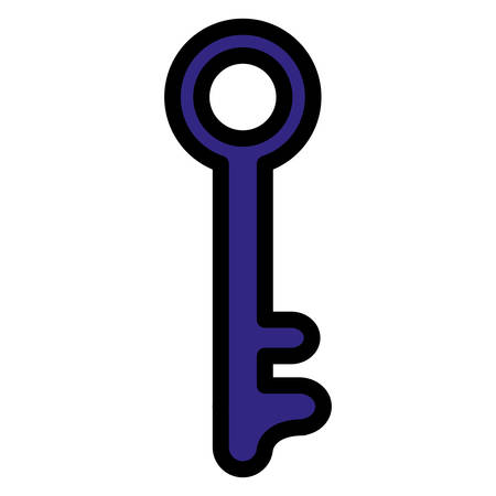 retro key door icon vector illustration designのイラスト素材