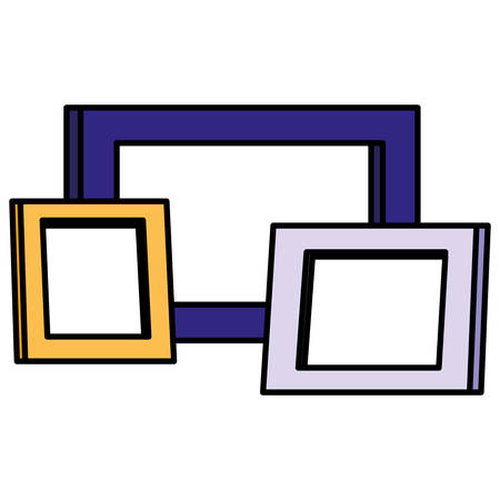 set of portraits pictures vector illustration designのイラスト素材