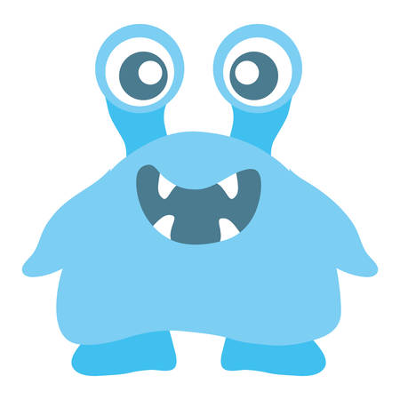 crazy monster comic character vector illustration designのイラスト素材