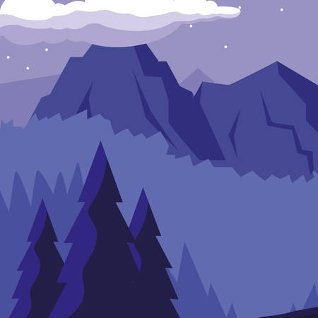 forest landscape scene icon vector illustration designのイラスト素材