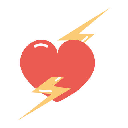heart lightning feminist girl power vector illustrationのイラスト素材