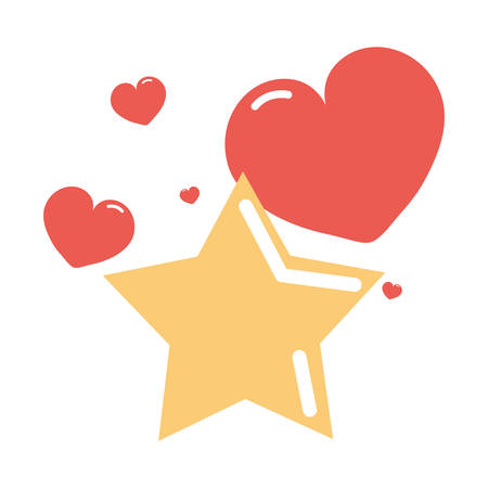 star love hearts girl power vector illustrationのイラスト素材