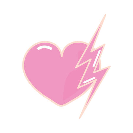 heart lightning feminist girl power vector illustration vector illustrationのイラスト素材