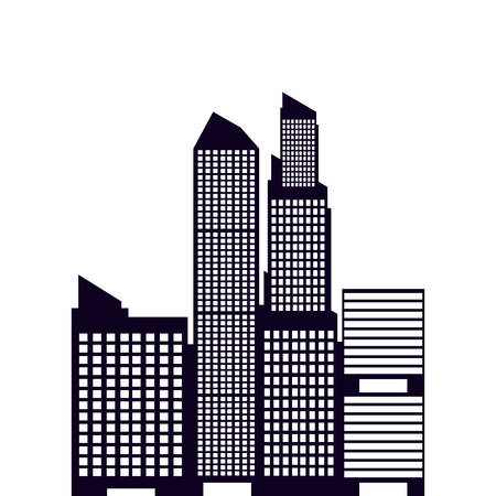 buildings cityscape scene isolated icon vector illustration designのイラスト素材