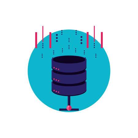 data center disks isolated icon vector illustration designのイラスト素材