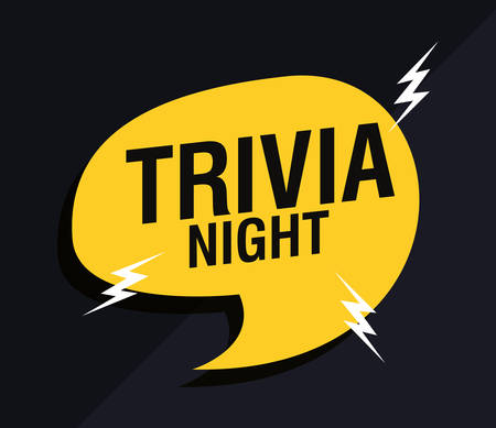 trivia night speech bubble announcement vector illustrationのイラスト素材