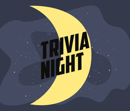 trivia night lettering announcement poster vector illustrationのイラスト素材