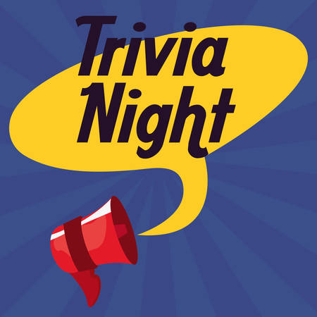 trivia night speaker speech bubble announcement vector illustrationのイラスト素材