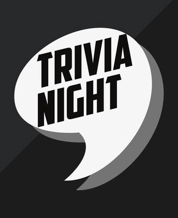 trivia night speech bubble announcement vector illustrationのイラスト素材