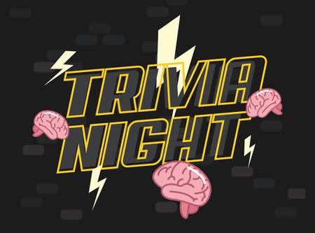 trivia night brain creativity genius vector illustrationのイラスト素材