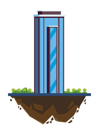 urban building in terrain ground vector illustration designのイラスト素材