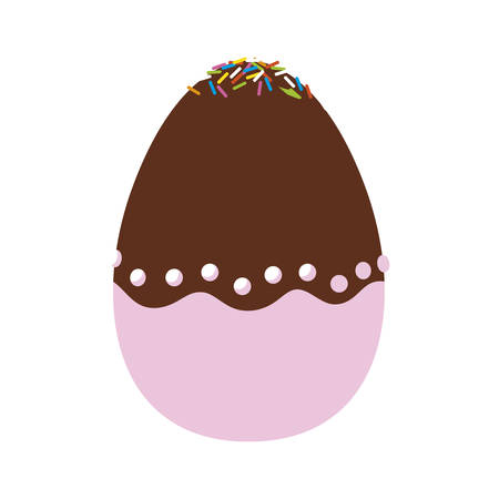 happy easter egg painted vector illustration designのイラスト素材
