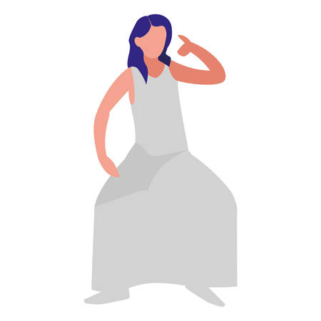 beautiful woman avatar character vector illustration designのイラスト素材