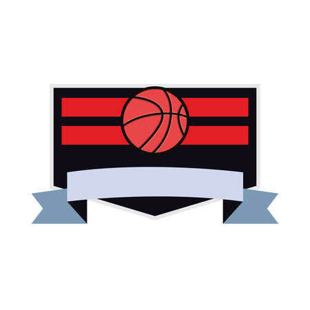 basketball sport ball emblem badge background vector illustrationのイラスト素材