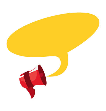 speaker speech bubble announcement social vector illustrationのイラスト素材