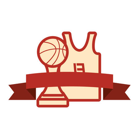 basketball tank top sport jersey trophy vector illustrationのイラスト素材