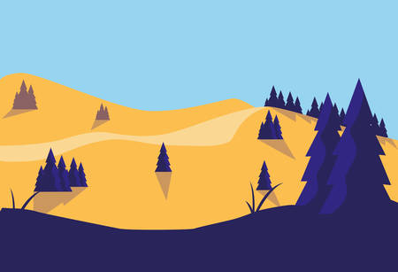 forest landscape scene icon vector illustration designのイラスト素材