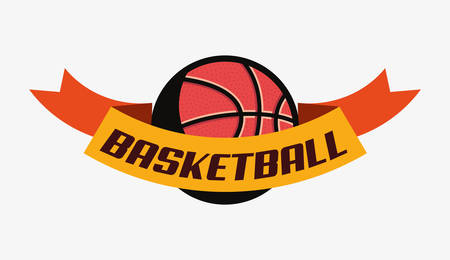 basketball sport ball sport emblem vector illustrationのイラスト素材