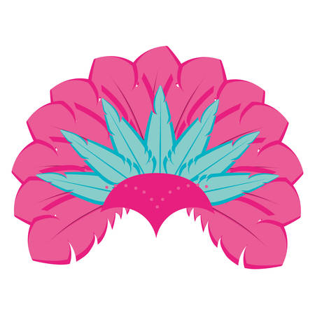 carnival feathers hat decoration vector illustration designのイラスト素材