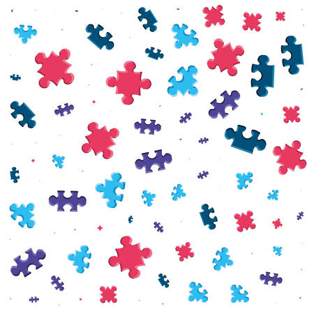 pattern of puzzle pieces isolated icon vector illustration designのイラスト素材