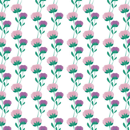 pattern of beautiful flowers nature vector illustration designのイラスト素材