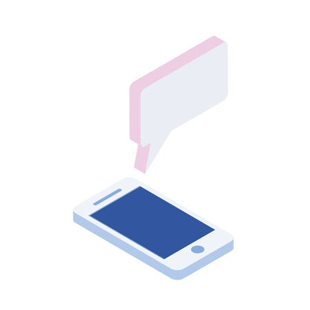 smartphone with speech bubbles vector illustration designのイラスト素材