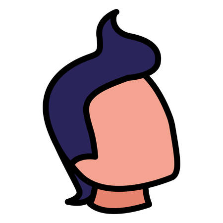 young man head character vector illustration designのイラスト素材