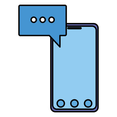 smartphone with speech bubble icon vector illustration designのイラスト素材