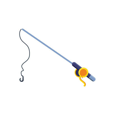 fishing rod isolated icon vector illustration designのイラスト素材