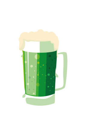 saint patrick beer jar vector illustration designのイラスト素材