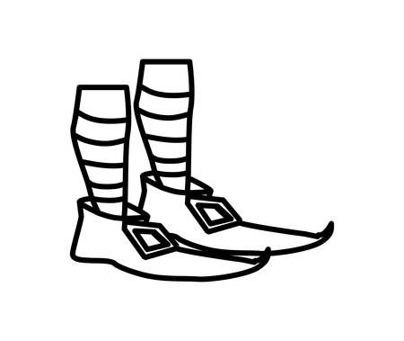 lemprechaun shoes saint patricks day icon vector illustration designのイラスト素材
