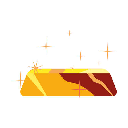 gold bar treasure on white background vector illustrationのイラスト素材