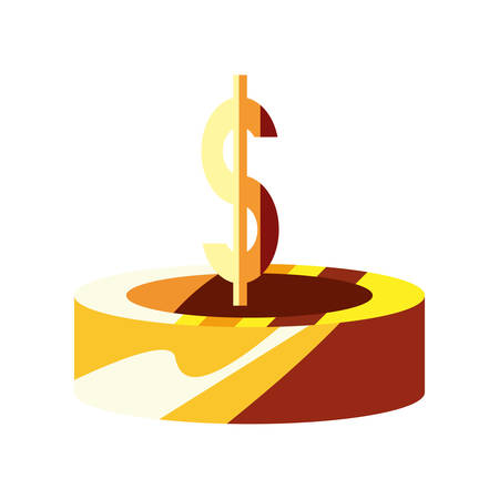 coin money dollar economy sign vector illustrationのイラスト素材