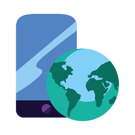 cellphone world app commerce vector illustration designのイラスト素材