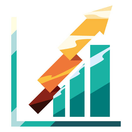 business chart gold arrow profit vector illustrationのイラスト素材