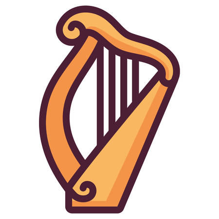 harp instrument isolated icon vector illustration designのイラスト素材